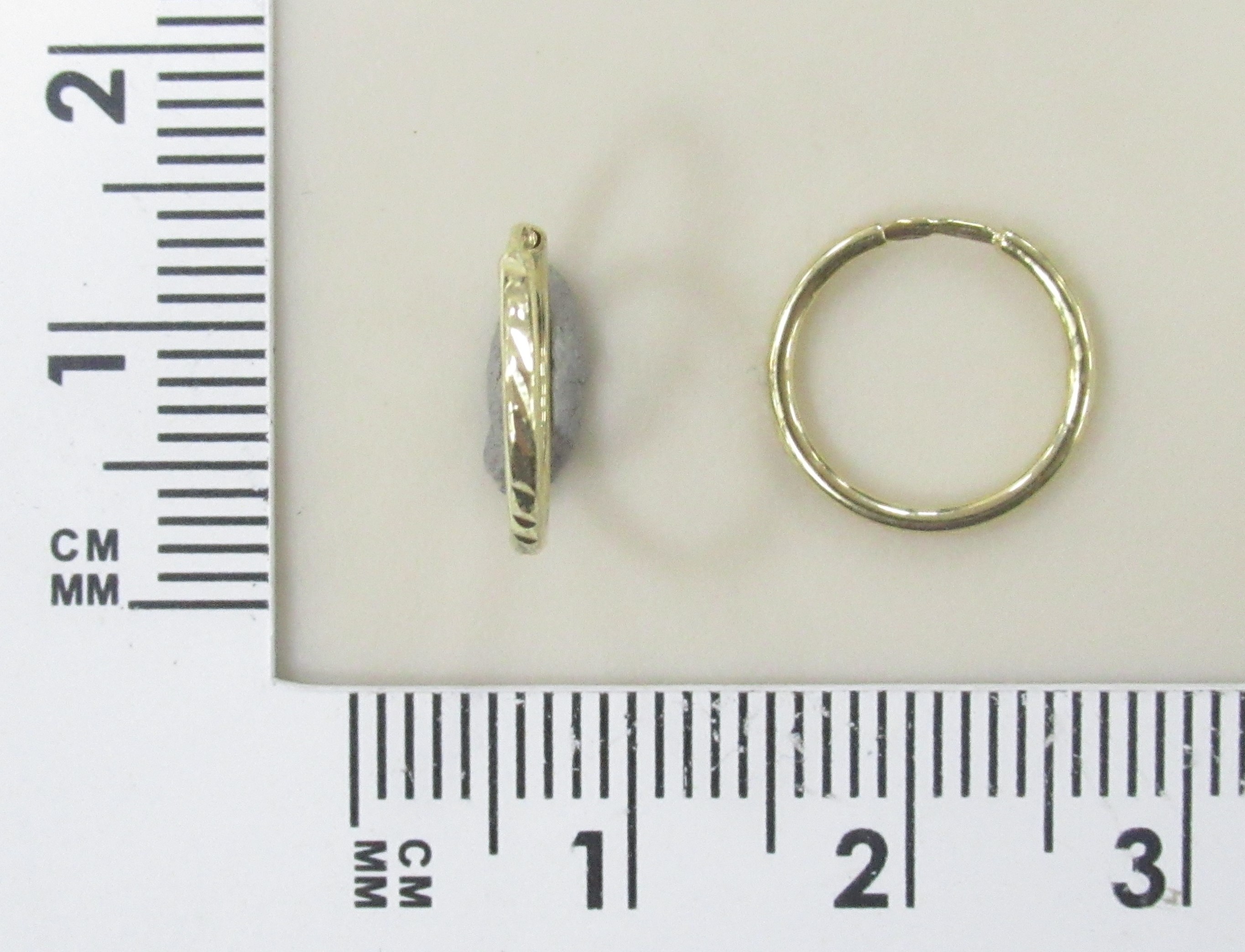 Серьги-конго из желтого золота